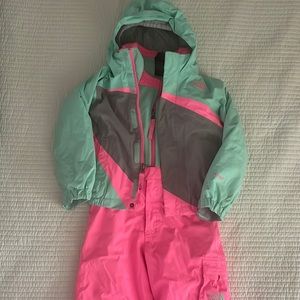 Northface HyVent 3 in 1 jacket, bib style snow pants